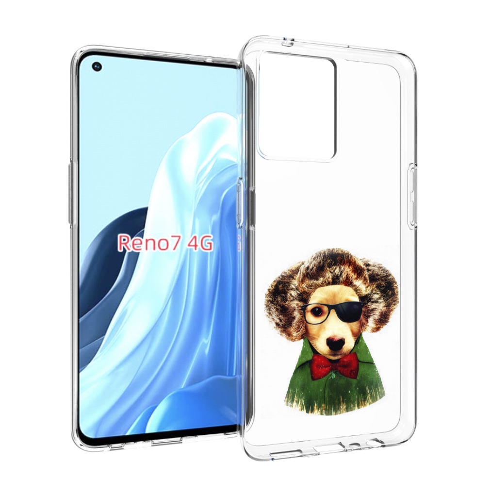 

Чехол MyPads Пес в бабочке для OPPO RENO 7 4G, Прозрачный, Tocco