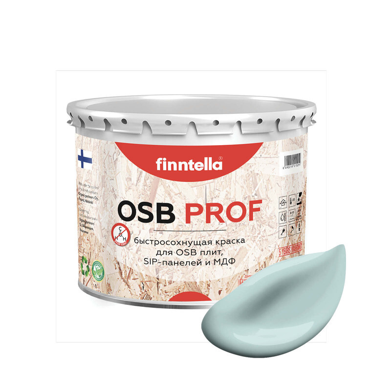 

Краска OSB Prof, AAMU светло-голубой, 2,7л, OSB PROF специализированная для ОСБ плит. Высокоадгезионная. Самогрунтующая.