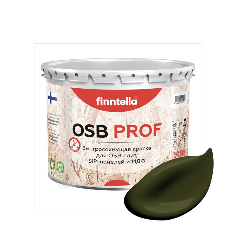 

Краска OSB Prof, KOMBU буро-зеленый, 2,7л, OSB PROF специализированная для ОСБ плит. Высокоадгезионная. Самогрунтующая.