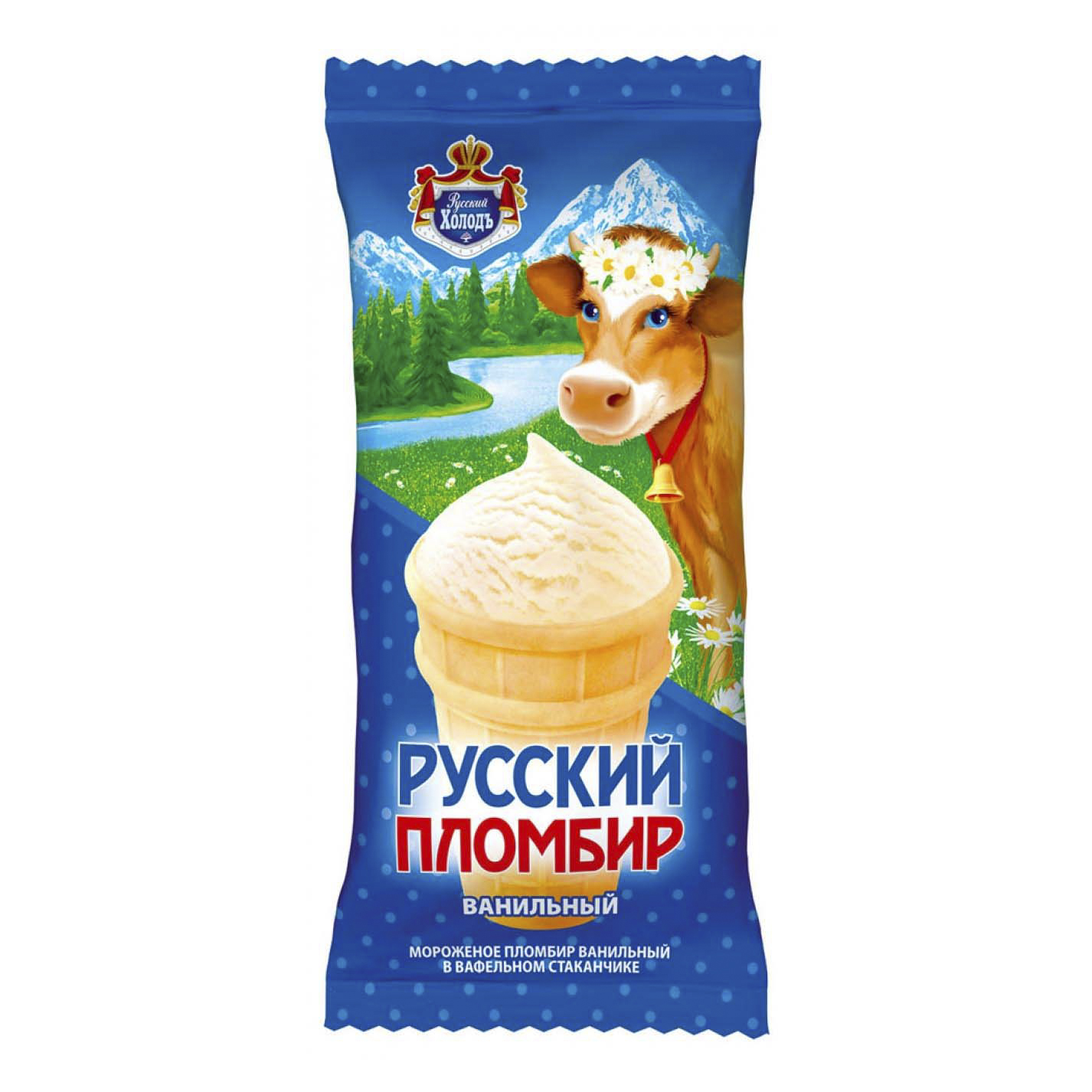 

Мороженое пломбир Русский ваниль БЗМЖ 90 г
