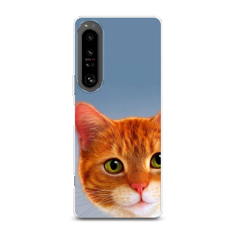 

Чехол на Sony Xperia 1 IV "Любопытный котик", Коричневый, 55150-1