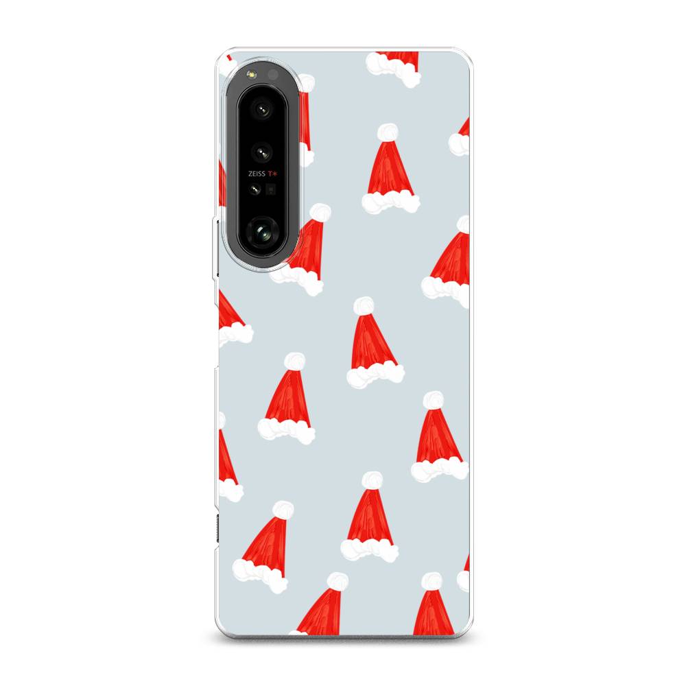 

Чехол на Sony Xperia 1 IV "Новогодние шапочки", Белый;красный;серый, 55150-5