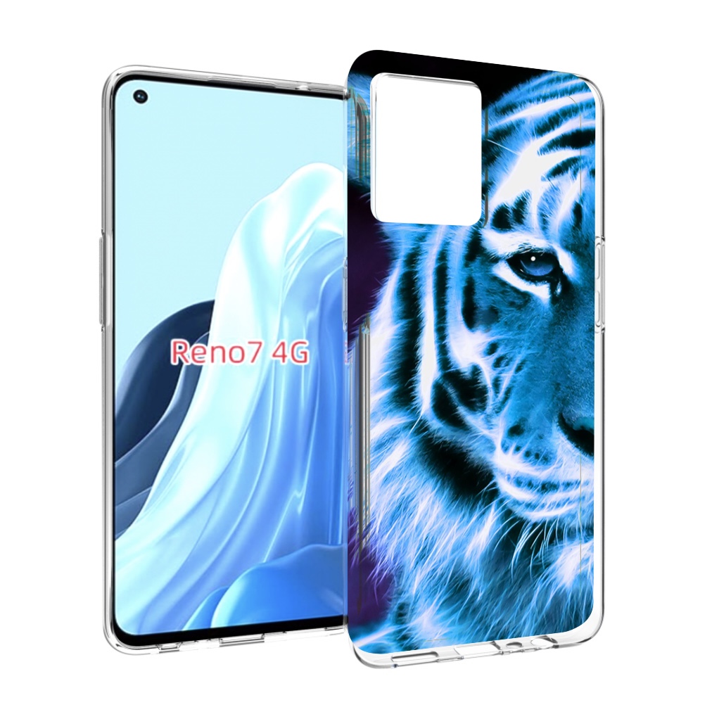 

Чехол MyPads Половина-тигра мужской для OPPO RENO 7 4G, Прозрачный, Tocco