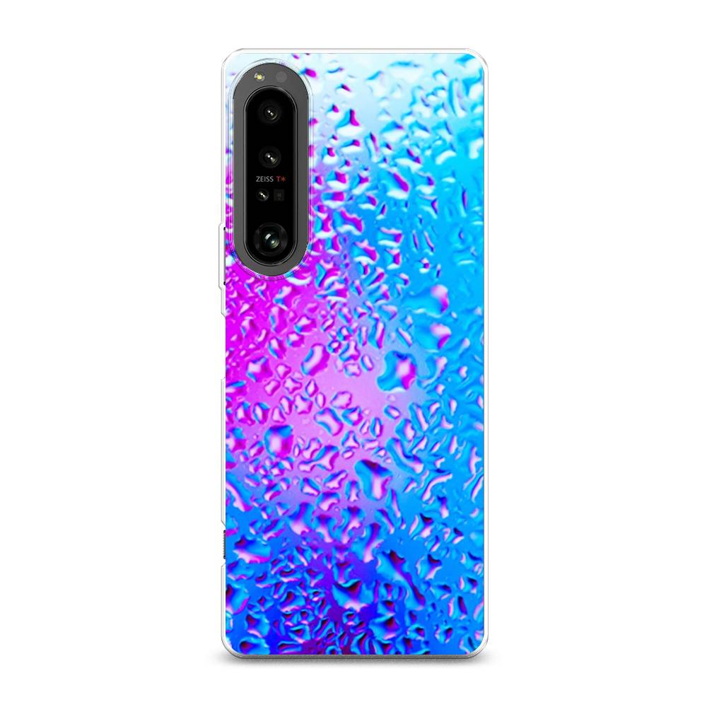 

Чехол на Sony Xperia 1 IV "Капли на стекле", Голубой;розовый, 55150-3