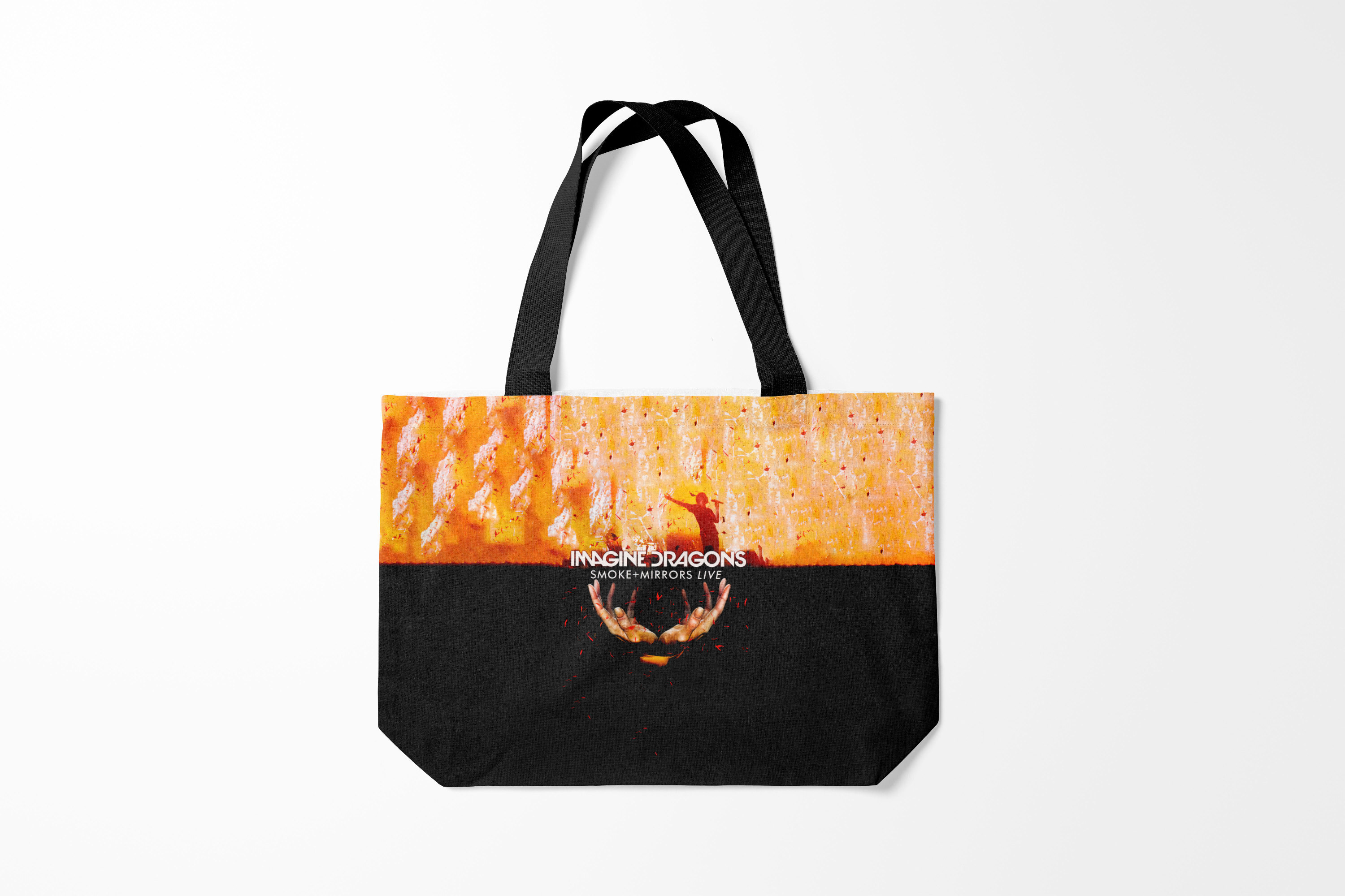 

Сумка шoппер унисекс Burnettie Imagine Dragons Smoke Mirrors Live, черный; оранжевый, Imagine Dragons Smoke Mirrors Live