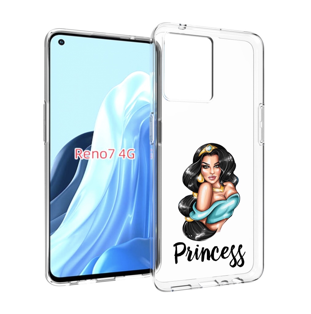 

Чехол MyPads Принцесса-Жасмин женский для OPPO RENO 7 4G, Прозрачный, Tocco