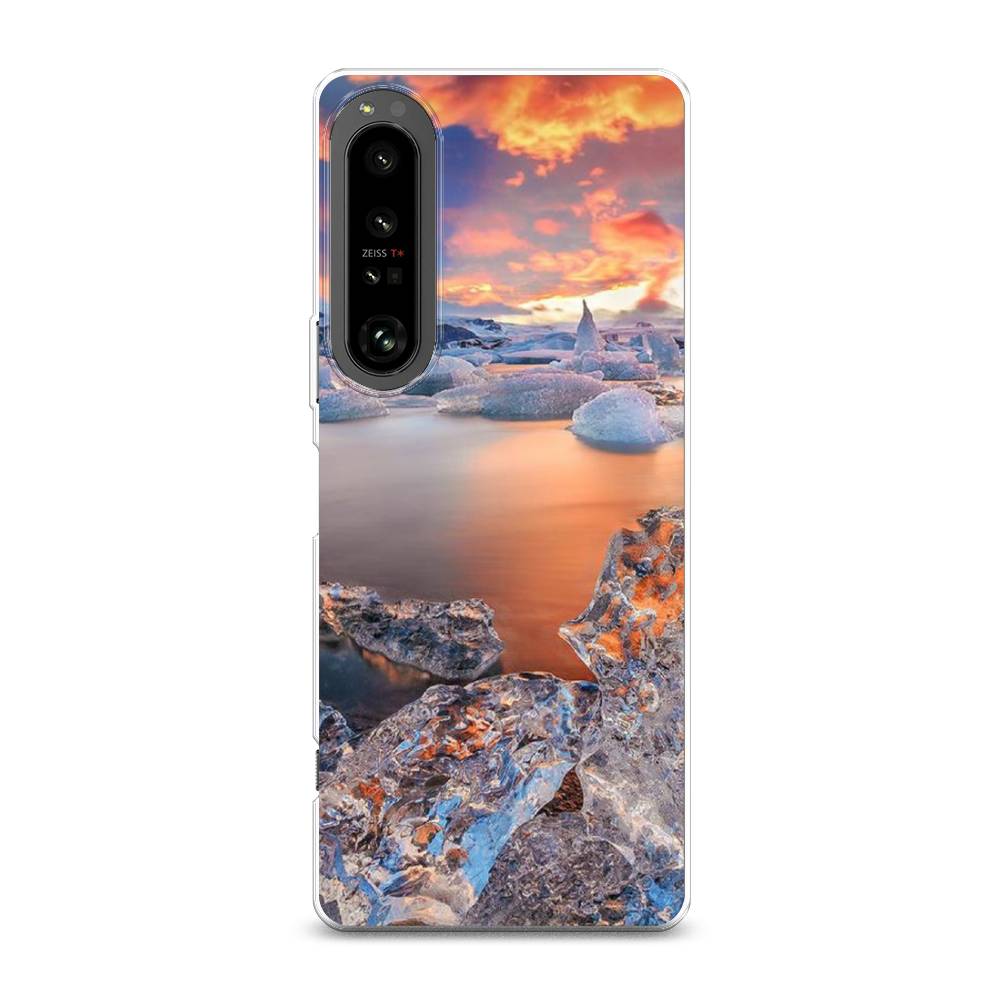 

Чехол на Sony Xperia 1 IV "Ледники", Синий;оранжевый, 55150-2