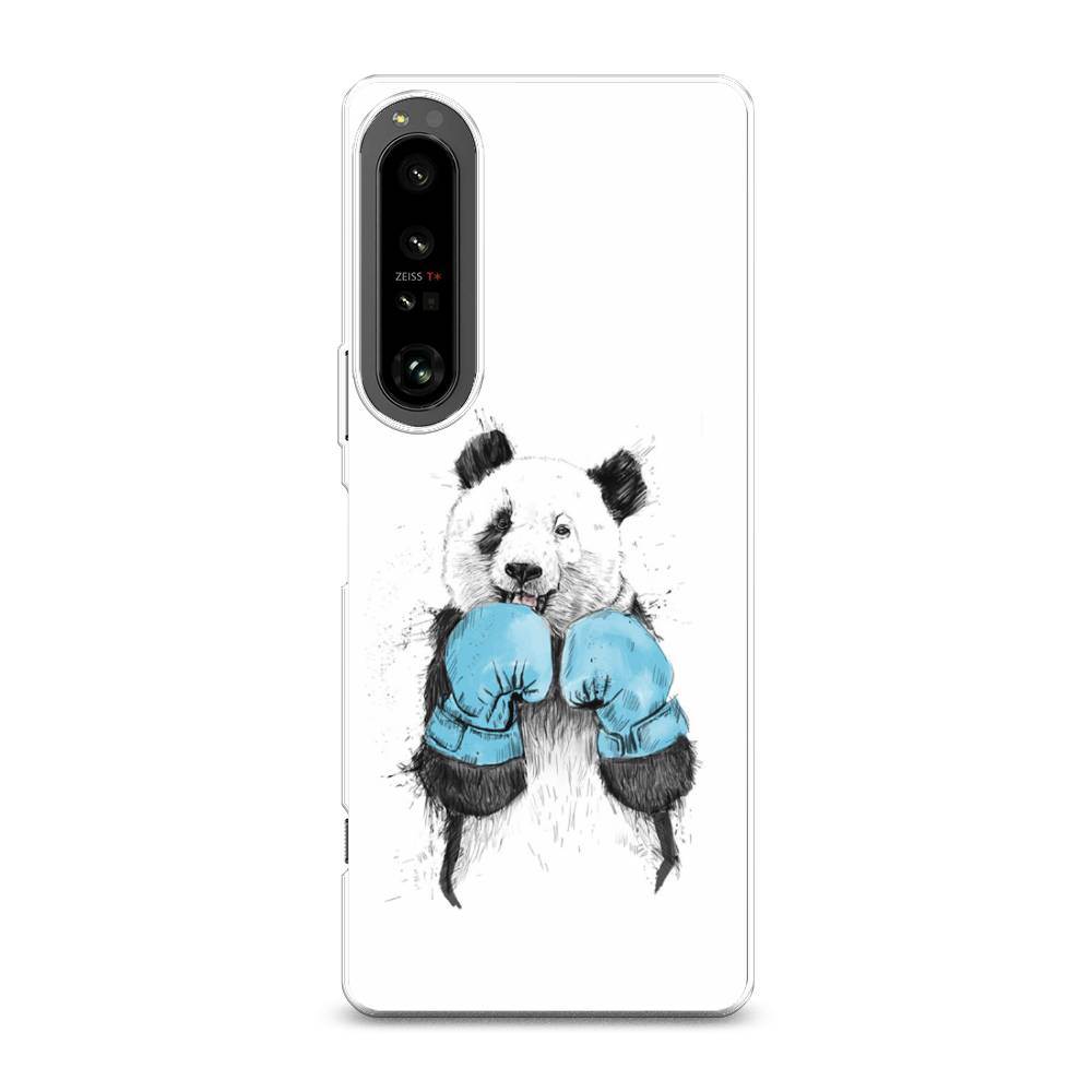 

Чехол на Sony Xperia 1 IV "Панда боксер", Голубой;белый;серый, 55150-1