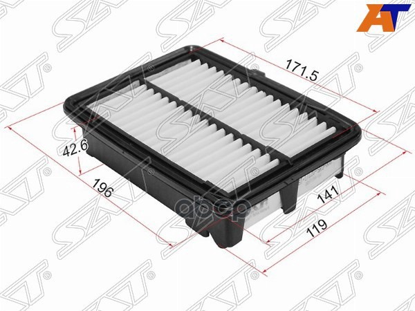 

SAT ST-17220-5R0-008 Фильтр воздушный HONDA 1.5 FIT 13-/HR-V 15-/ Jazz 14-/Vezel 13- 1шт
