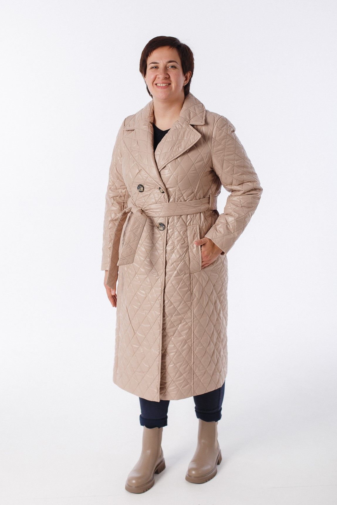 

Пальто женское 365 clothes KR-271-БЛ бежевое 54 RU, Бежевый, KR-271-БЛ