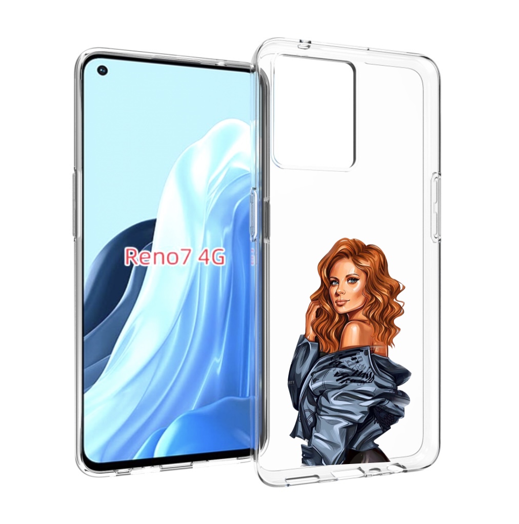 

Чехол MyPads Рыжая-девушка женский для OPPO RENO 7 4G, Прозрачный, Tocco