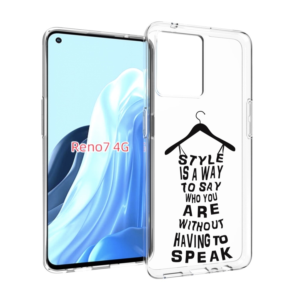 

Чехол MyPads Сарафан-из-слов для OPPO RENO 7 4G, Прозрачный, Tocco