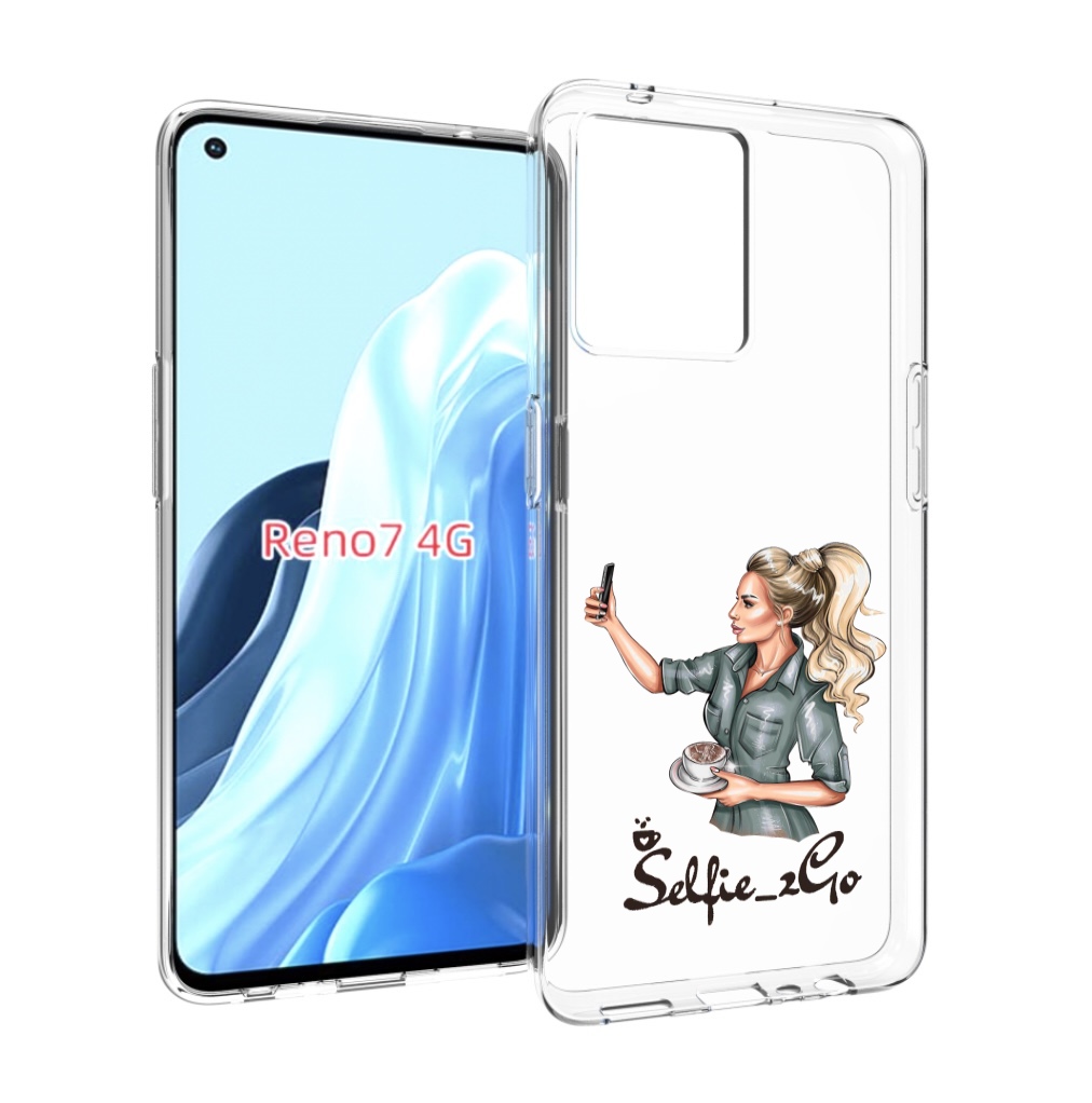 

Чехол MyPads Селфи-девушка женский для OPPO RENO 7 4G, Прозрачный, Tocco
