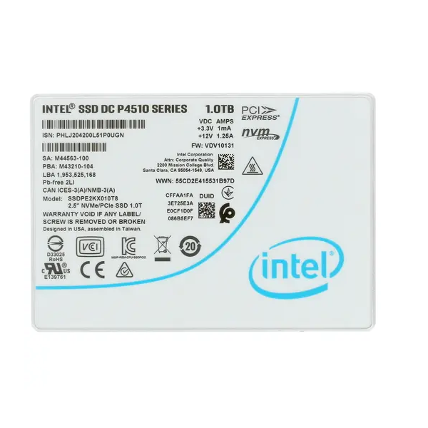 

SSD накопитель Intel DC P4510 Series 2.5" 1 ТБ, DC P4510 Series