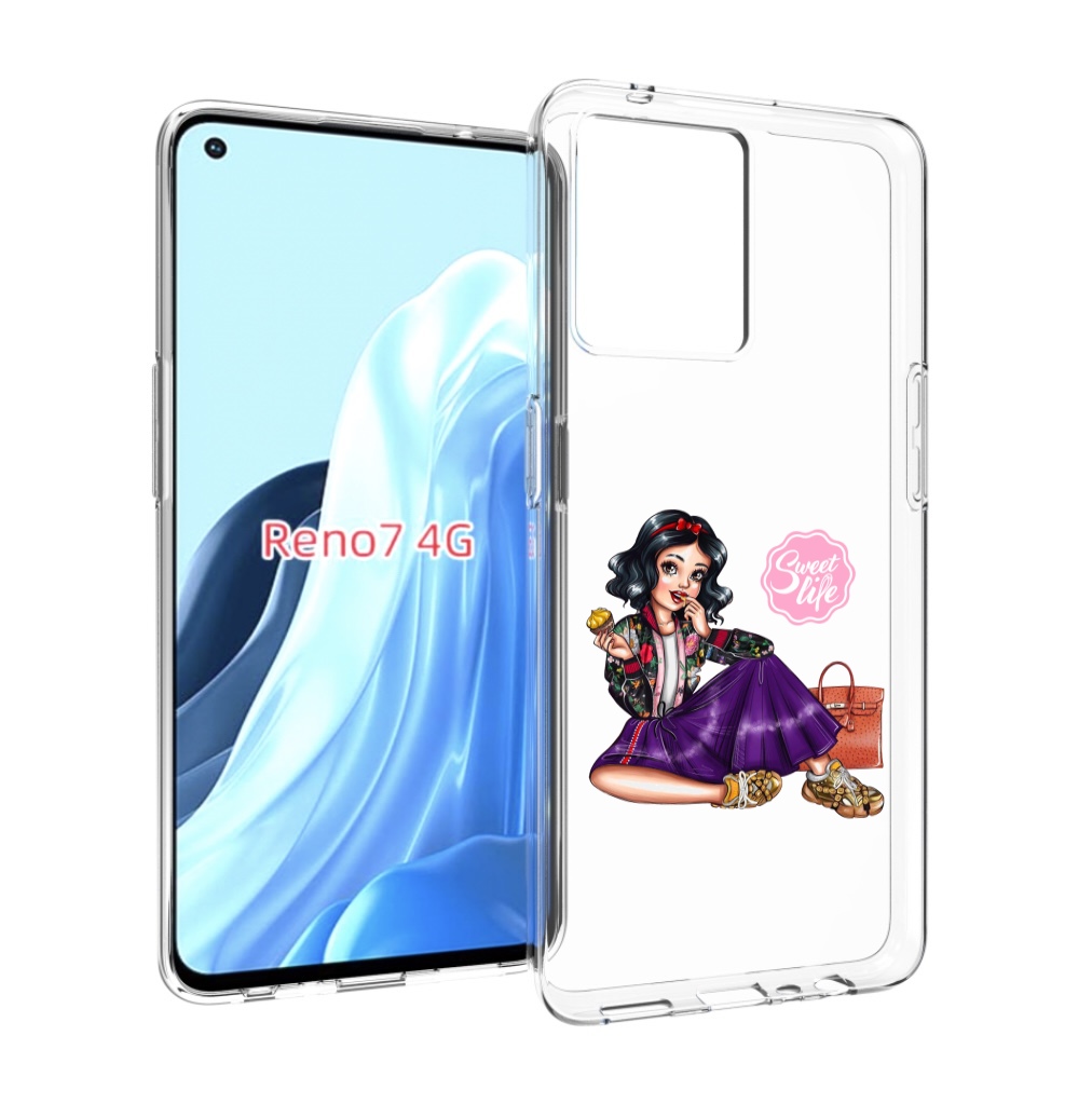 

Чехол MyPads Сладкая-жизнь женский для OPPO RENO 7 4G, Прозрачный, Tocco