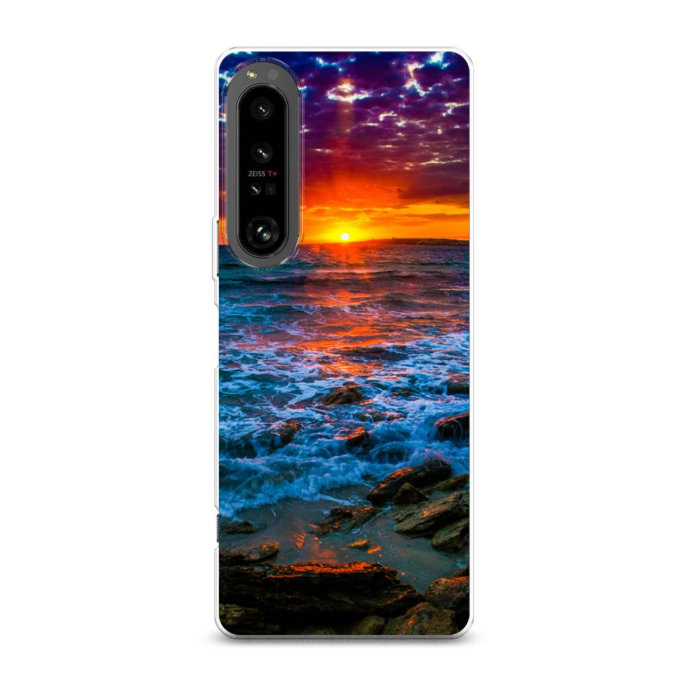 

Чехол на Sony Xperia 1 IV "Закат 1", Оранжевый;синий, 55150-2