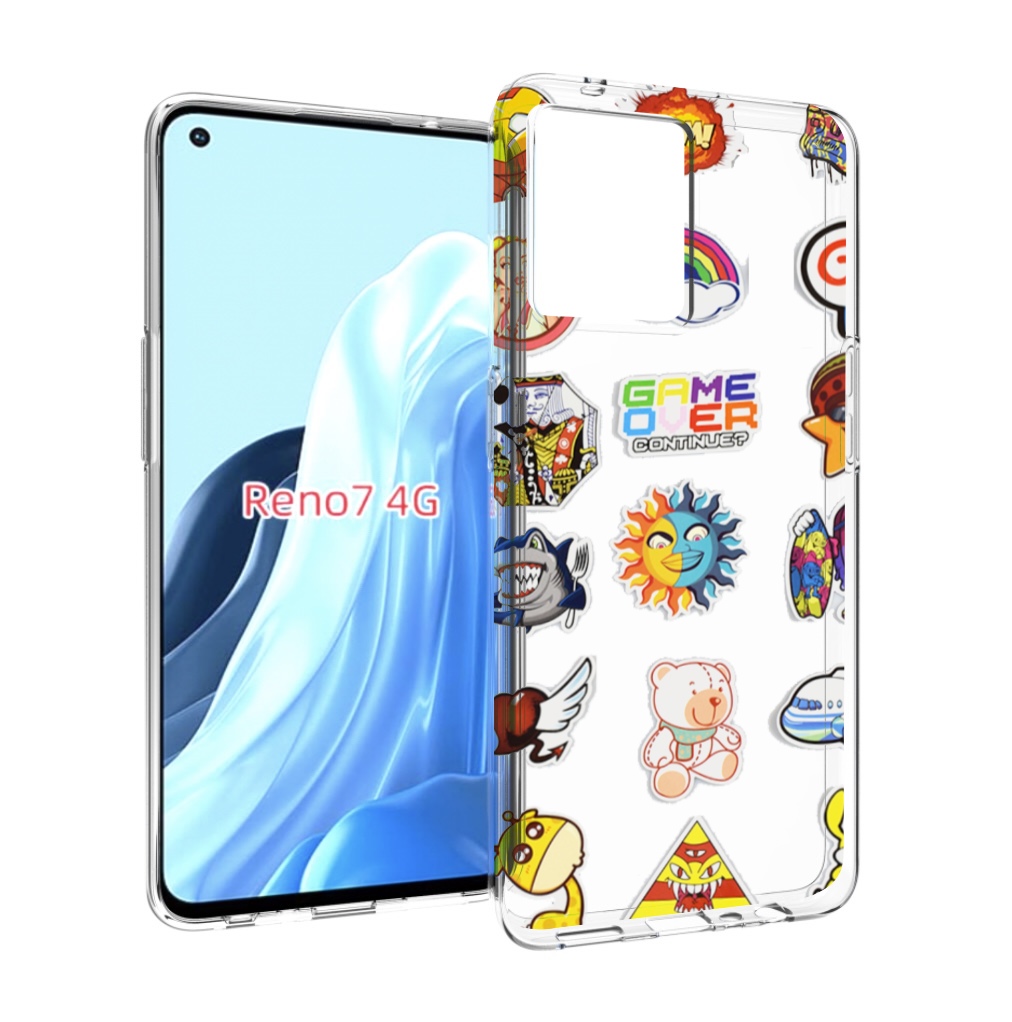 

Чехол MyPads Стикеры для OPPO RENO 7 4G, Прозрачный, Tocco