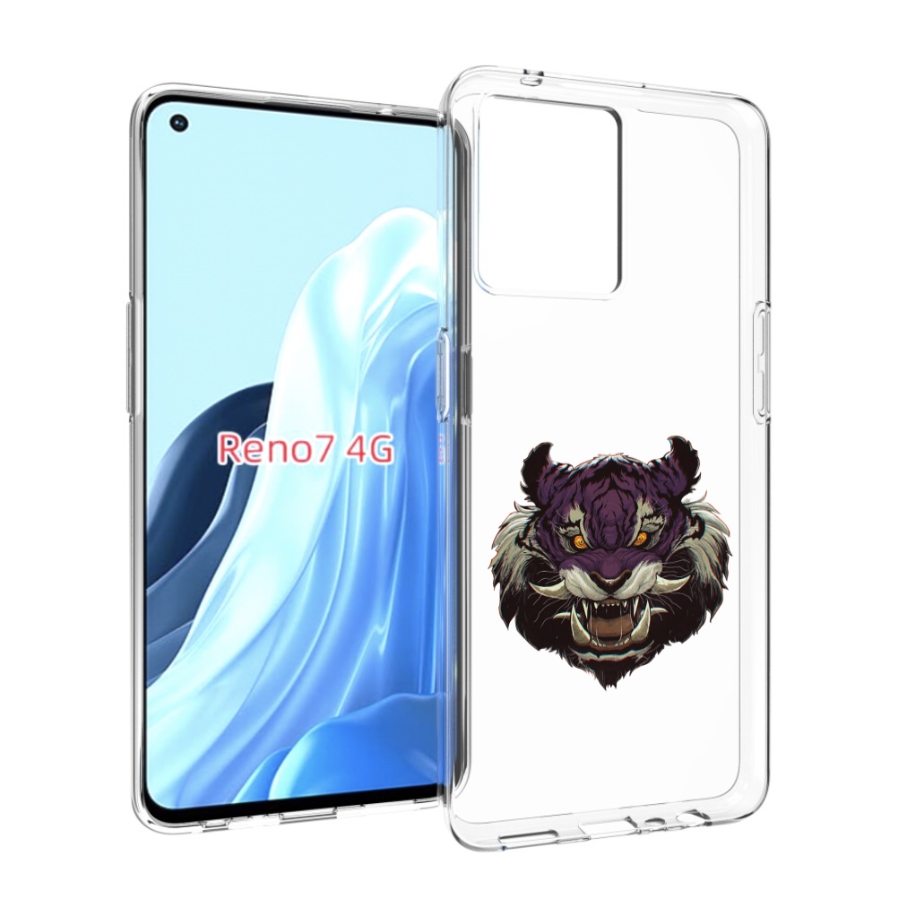 

Чехол MyPads Страшный-тигр для OPPO RENO 7 4G, Прозрачный, Tocco