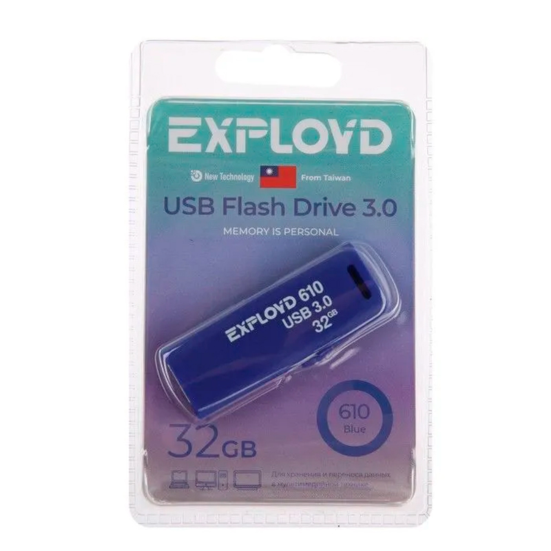 

Флешка Exployd 32 ГБ (EX-32GB-610) Blue