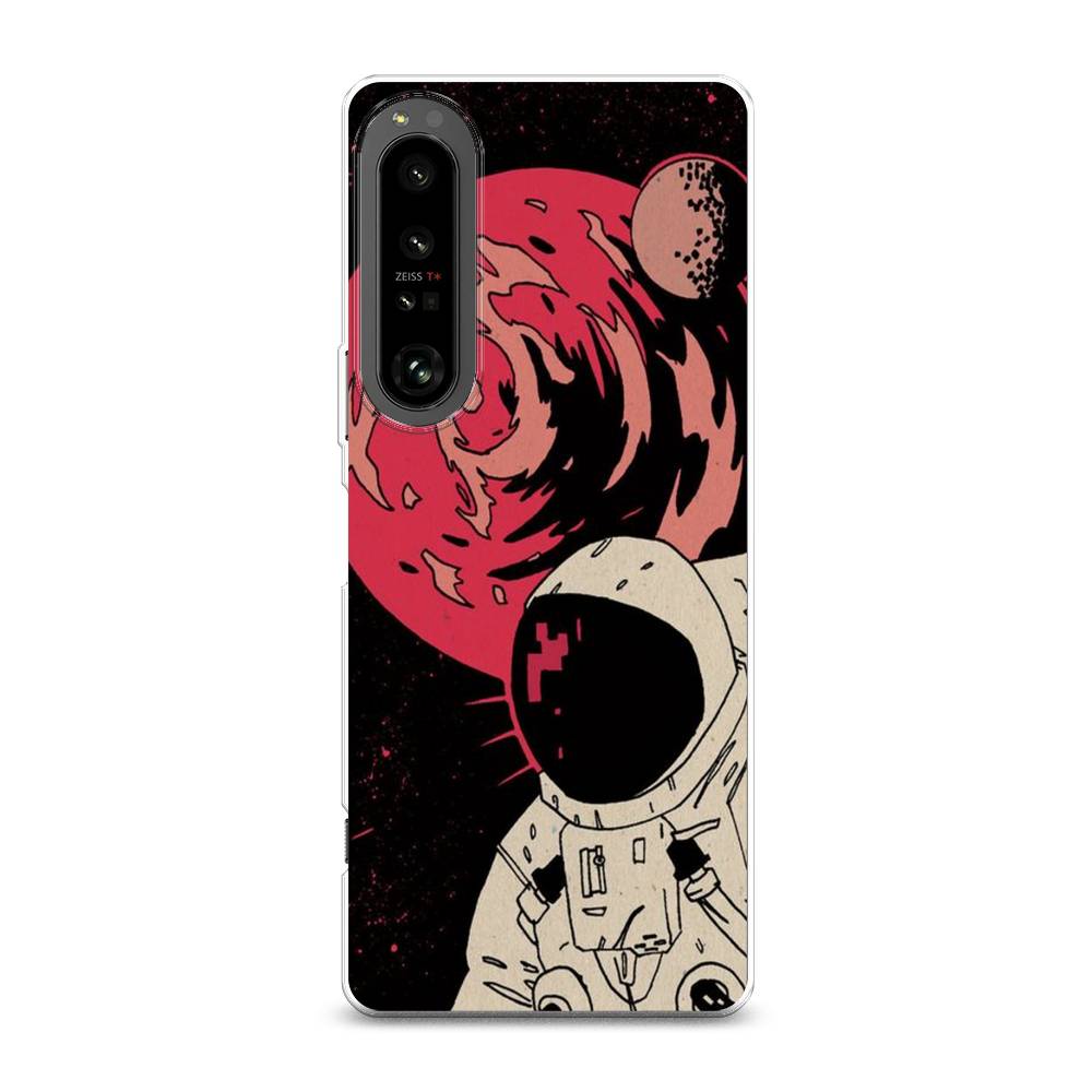 

Чехол на Sony Xperia 1 IV "Космонавт возле Марса", Черный;красный, 55150-2