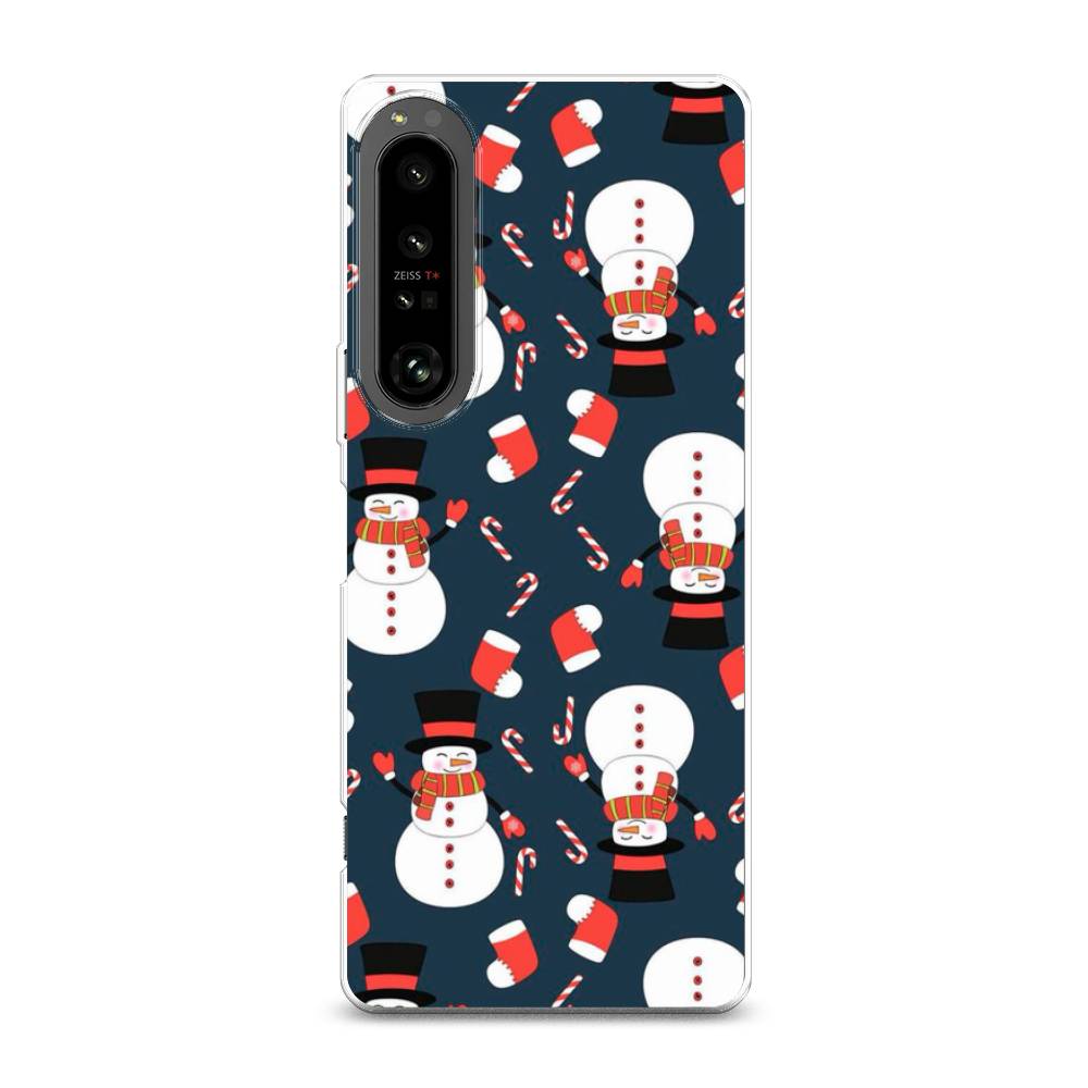 

Чехол на Sony Xperia 1 IV "Синие снеговики", Синий;белый;красный, 55150-5