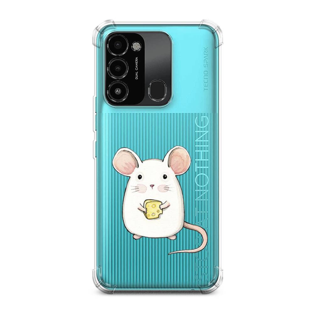 

Чехол Awog на Tecno Spark 8C / Техно Спарк 8C "Мышка", Белый;розовый;прозрачный