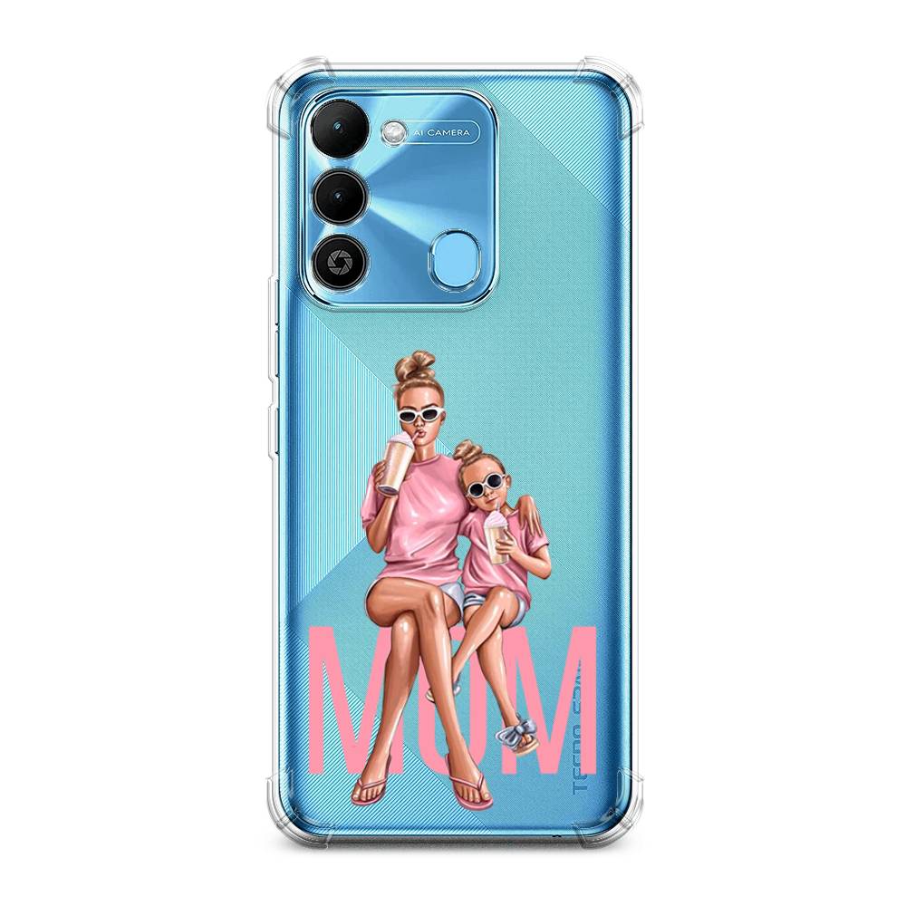 

Чехол Awog на Tecno Spark 9 / Техно Спарк 9 "Lovely mom", Синий;бежевый;розовый
