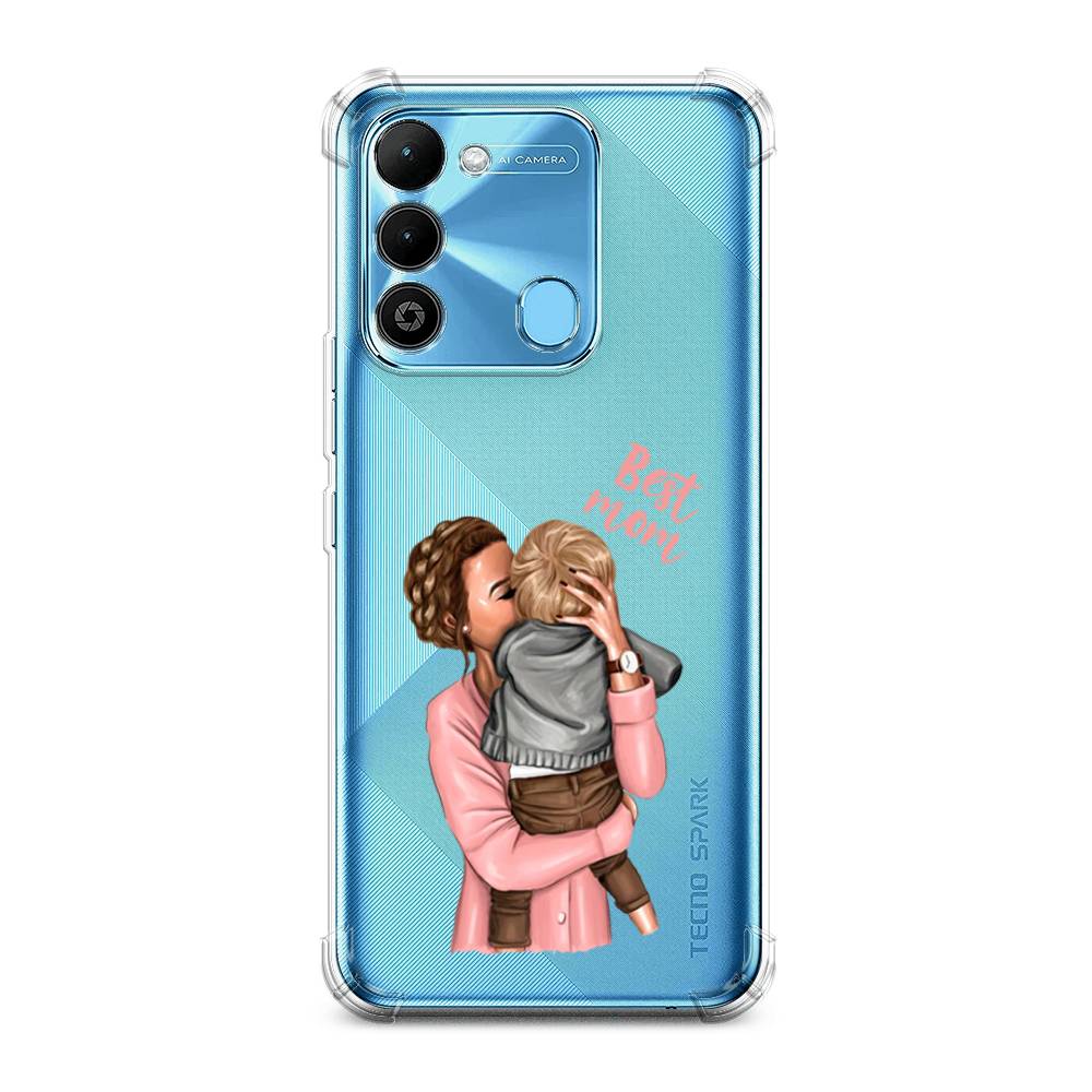 

Чехол Awog на Tecno Spark 9 / Техно Спарк 9 "Мама с малышом", Розовый;коричневый;бежевый