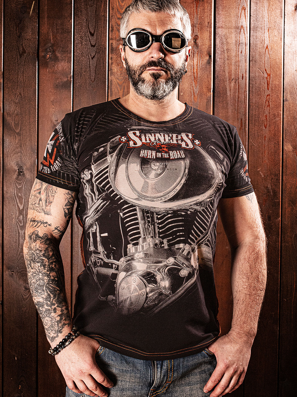 Футболка мужская SINNER's BONES SB-TS2414 черная M