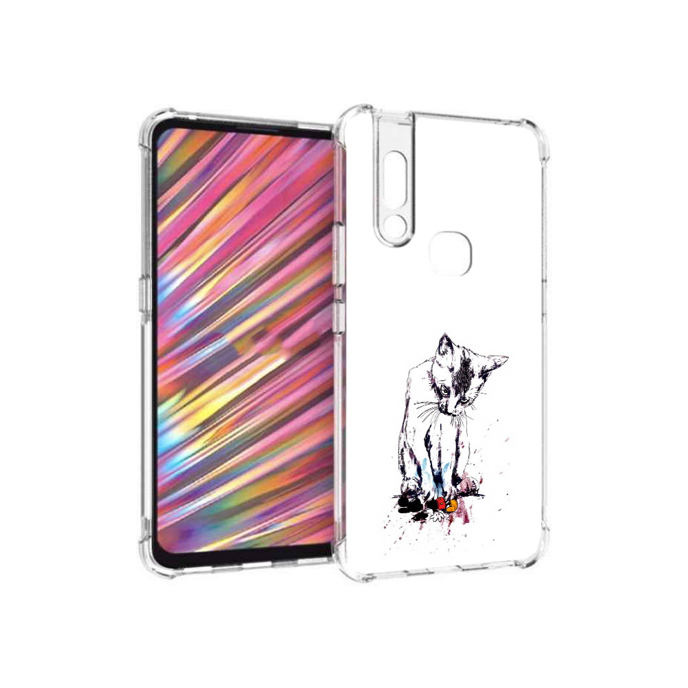 

Чехол MyPads Tocco для Vivo V15 кот и микки (PT127905.397.399), Прозрачный, Tocco