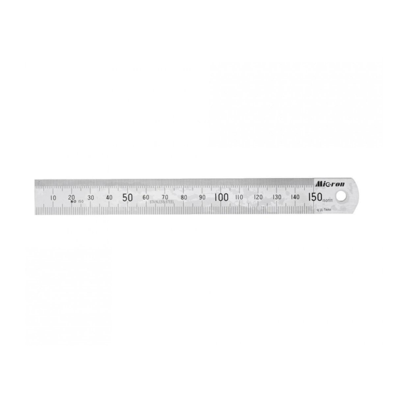 Линейка измерительная 150х19 мм металлическая Micron 42158 металлическая измерительная линейка micron