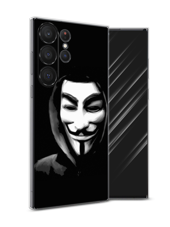 

Чехол Awog на Samsung Galaxy S23 Ultra 5G "Анонимус", Черный;серый;белый, 2107550-5