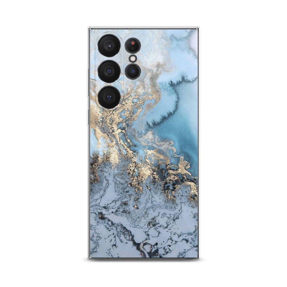 

Чехол Awog на Samsung Galaxy S23 Ultra 5G "Морозная лавина синяя", Серебристый, 2107550-3