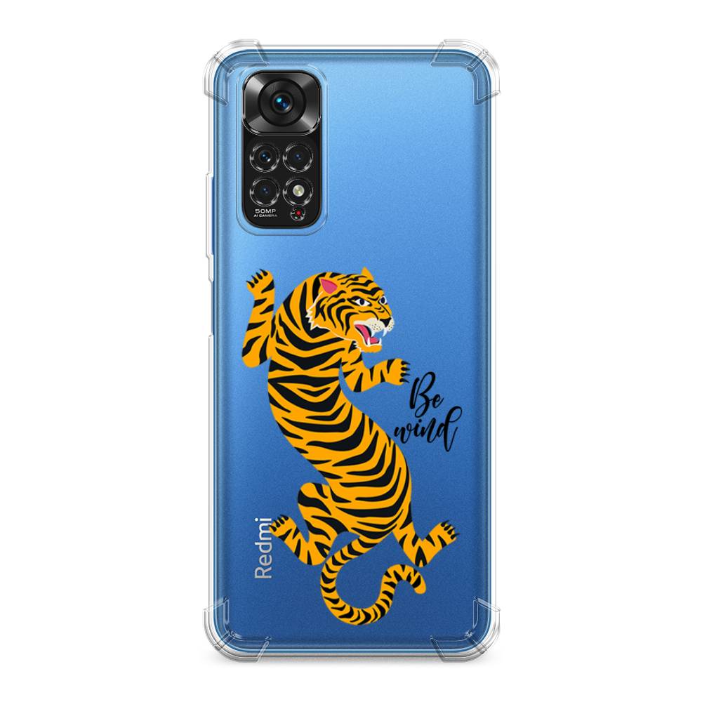 

Чехол Awog на Xiaomi Redmi Note 11 4G / Сяоми Редми Нот 11 4G "Tiger be wind", Желтый;черный