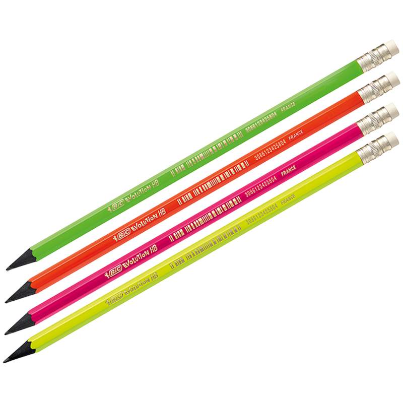 

Карандаши чернографитные BIC "Evolution Fluo" HB, арт. 247285 - (12 шт.)
