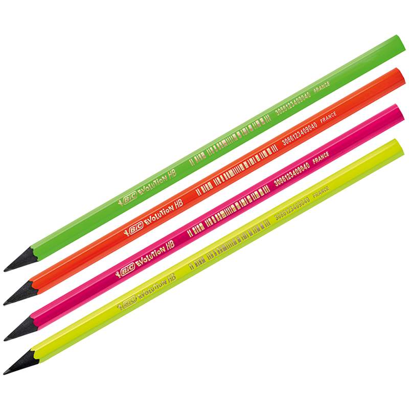 

Карандаши чернографитные BIC "Evolution Fluo" HB, арт. 247286 - (12 шт.)