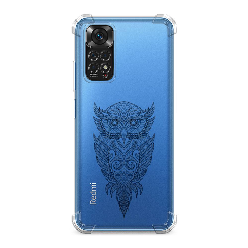 

Чехол Awog на Xiaomi Redmi Note 11 4G / Сяоми Редми Нот 11 4G "Филин графика", Черный