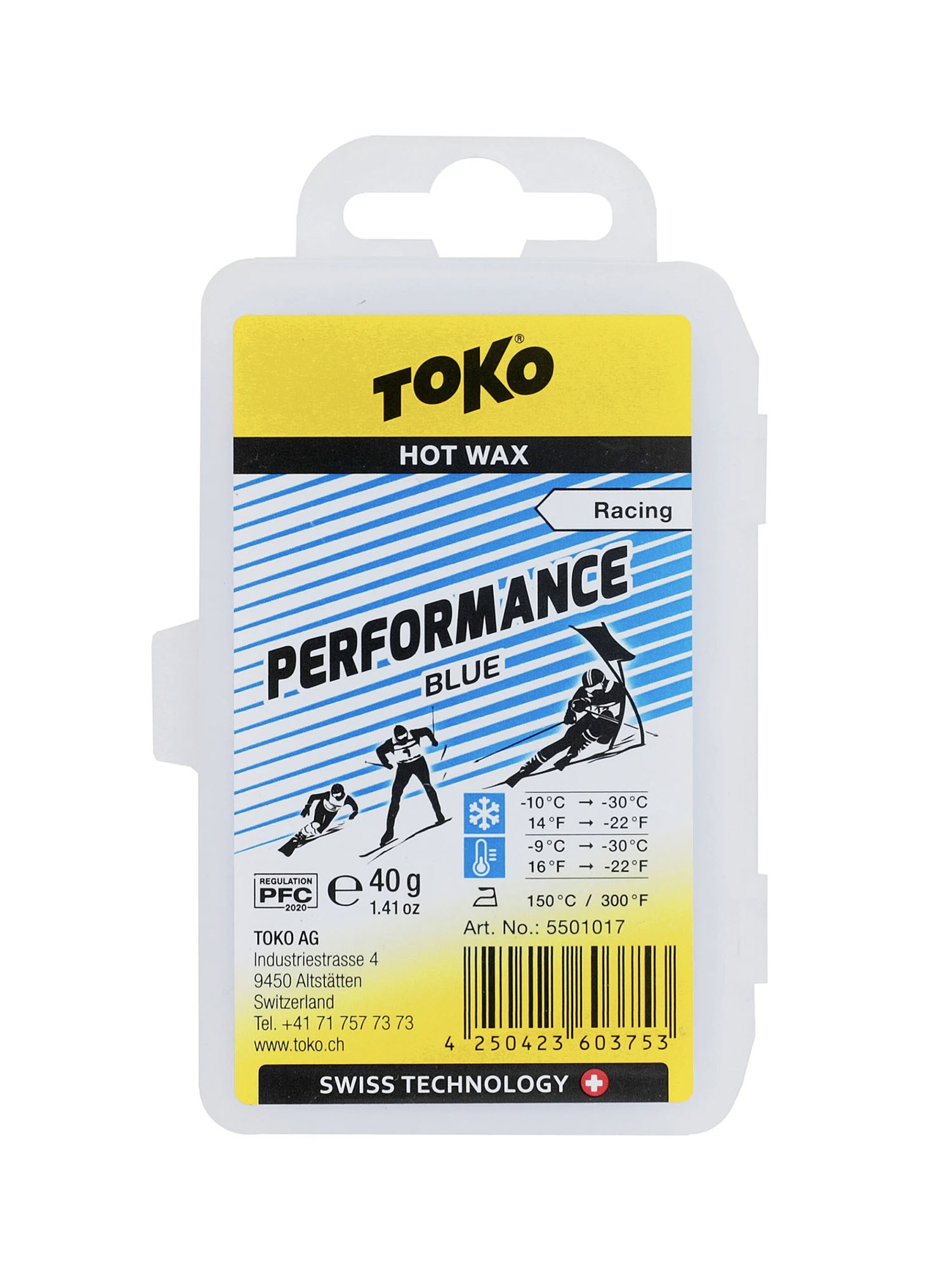 Универсальный Парафин Скольжения Твердый Toko Racing Performance 40G Blue (Б/Р)