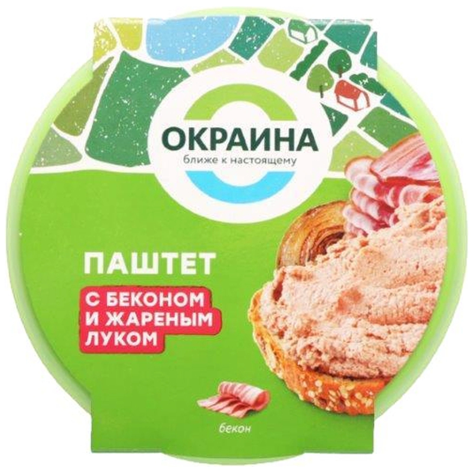 

Паштет Окраина с беконом и жареным луком 150 г