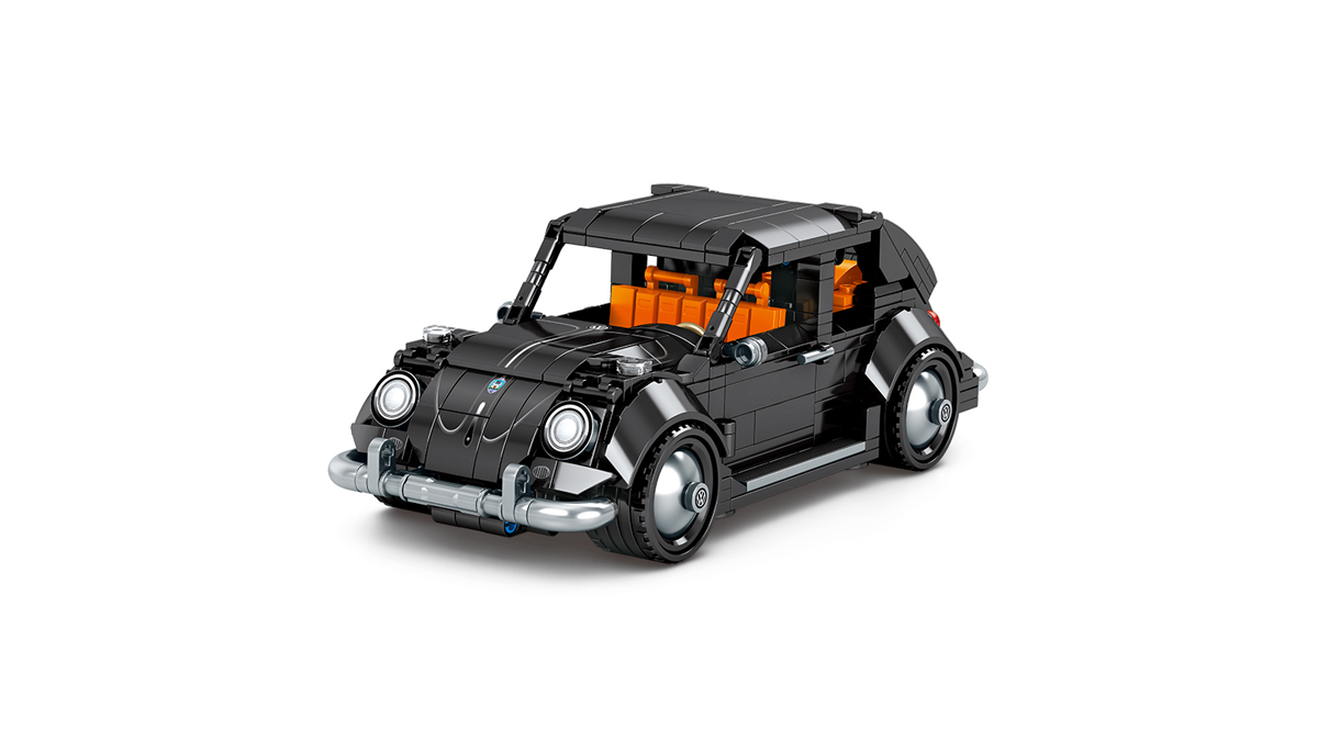 Конструктор ретро автомобиль Volkswagen Beetle Sembo Block 701809 конструктор avtoys автомобиль маруся 140211