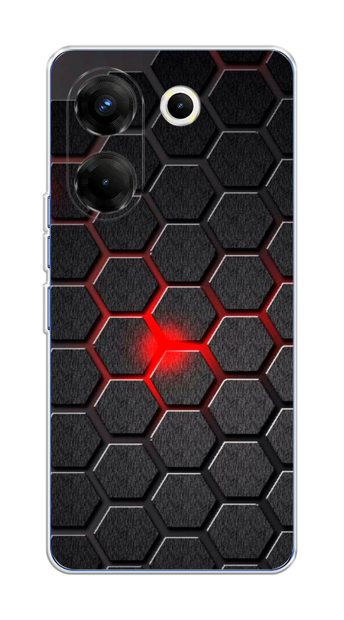 

Чехол на Tecno Camon 20 Pro 5G "Соты красные", Красный;черный;серый, 304050-3