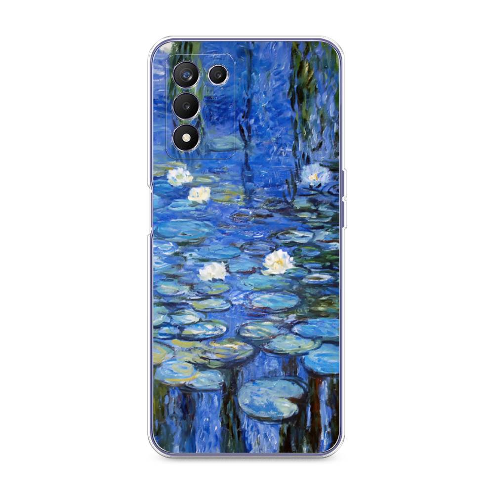 

Чехол на Realme Q3s "Нарисованный пруд", Синий;зеленый, 257950-4