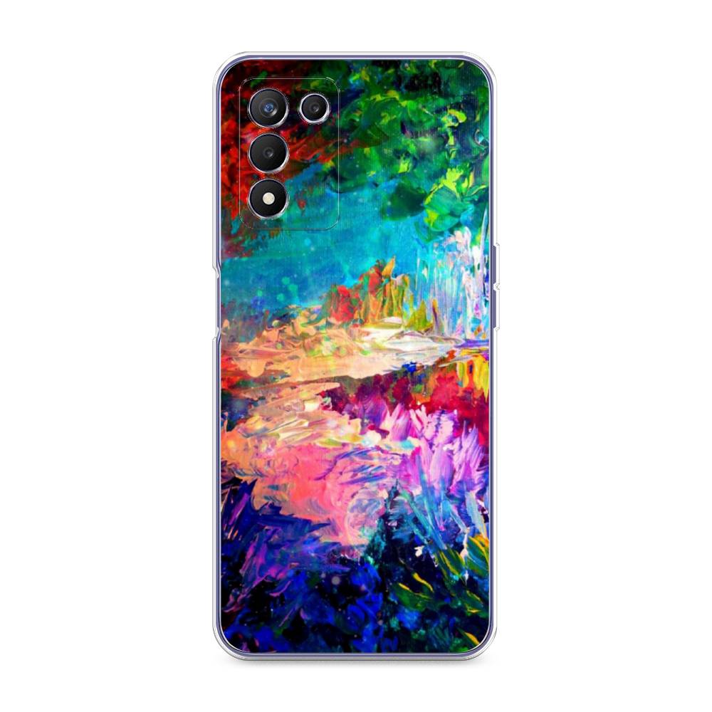 

Чехол на Realme Q3s "Лес-гуашь", Синий;розовый;зеленый, 257950-4