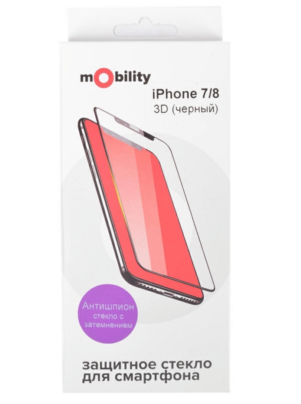 

Защитное стекло mObility для iPhone 7/8 3D Black