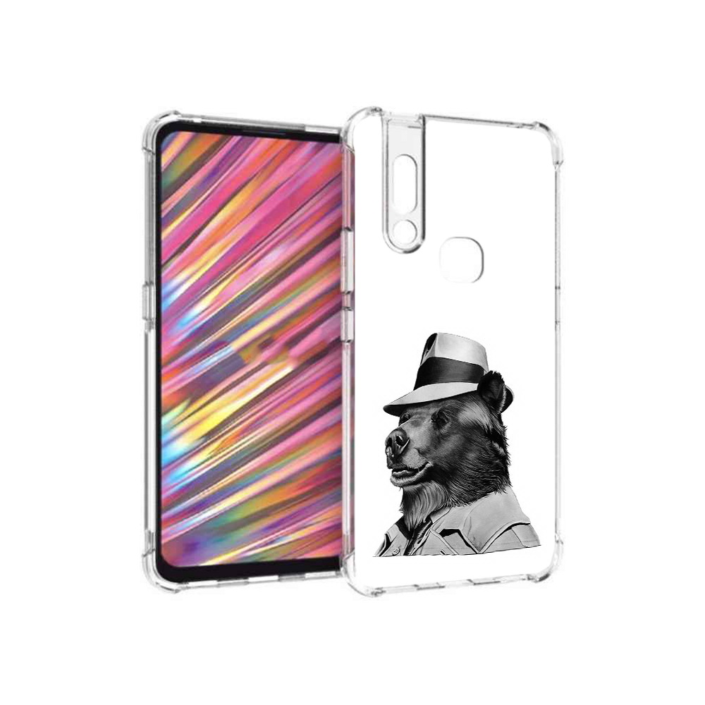 Чехол MyPads Tocco для Vivo V15 медведь в шляпе (PT127905.397.465)