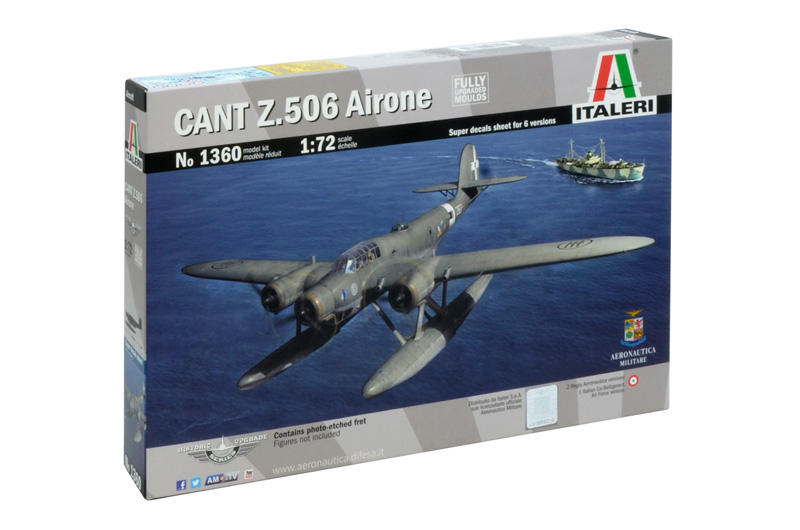 фото Сборная модель italeri 1/72 бомбардировщик-гидроплан cant z.506 airone 1360