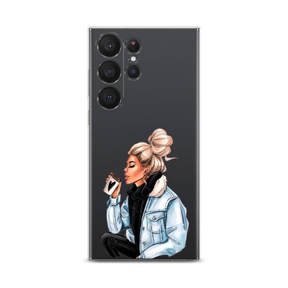 

Чехол Awog на Samsung Galaxy S23 Ultra 5G "Cute girl", Бежевый;черный;голубой, 2107550-7