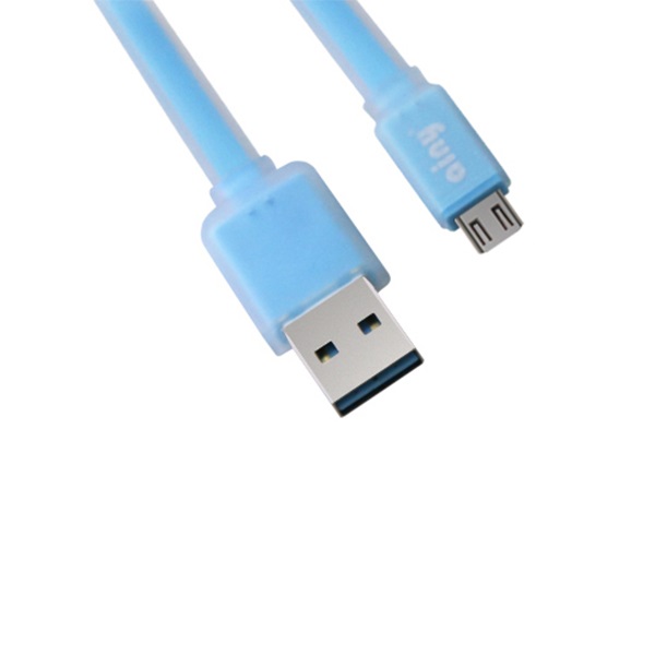 фото Кабель ainy micro-usb blue