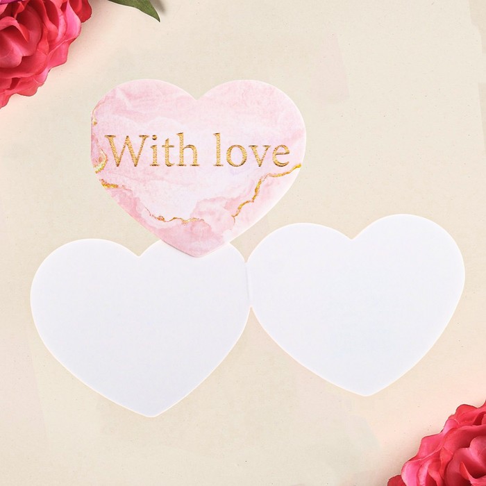 

Открытка-мини двойная With love, 7 х 6 см, 14 Февраля