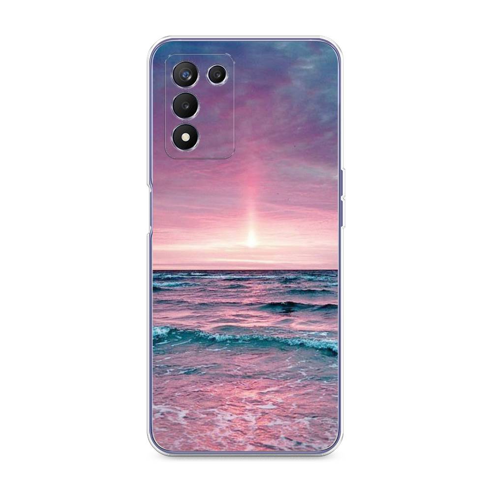 

Чехол на Realme Q3s "Восход 3", Розовый;голубой, 257950-2